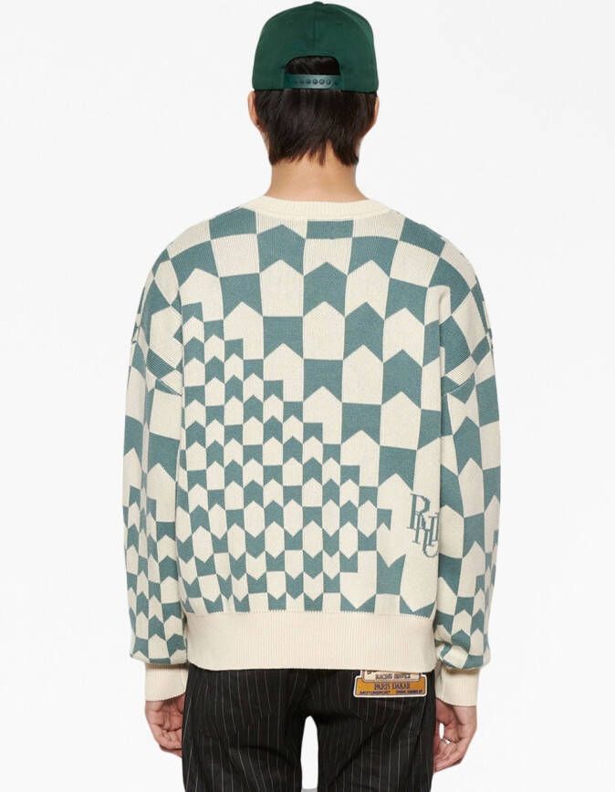 RHUDE Trui met monogram intarsia Beige