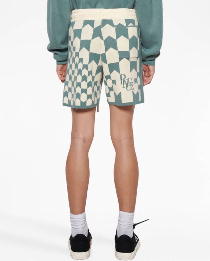 RHUDE Shorts met monogram Beige