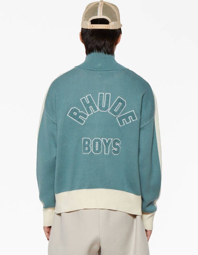 RHUDE Gebreid trainingsjack Blauw