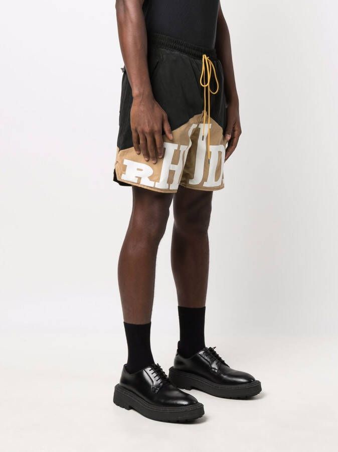 RHUDE Shorts met logoprint Zwart