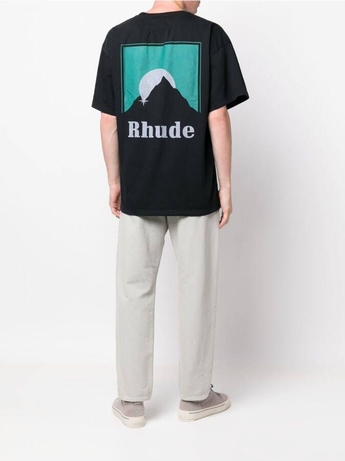 RHUDE T-shirt met logo Zwart