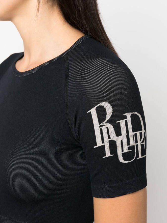 RHUDE T-shirt met logoprint Zwart