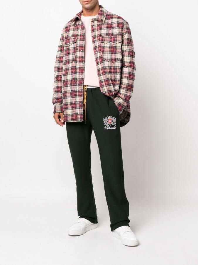 RHUDE Trainingsbroek met borduurwerk Groen