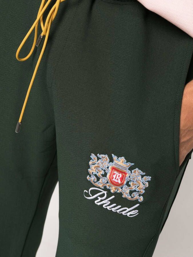 RHUDE Trainingsbroek met borduurwerk Groen