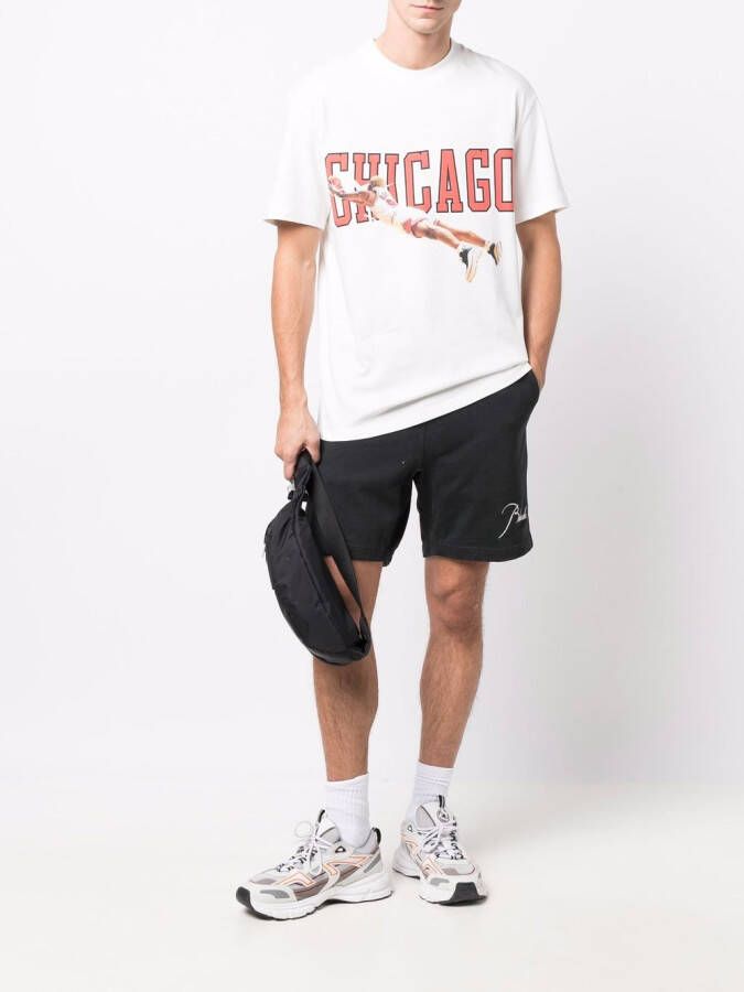 RHUDE Trainingsshorts met geborduurd logo Zwart