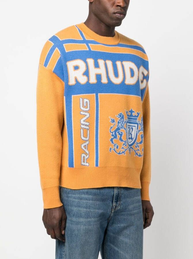 RHUDE Trui met ronde hals Oranje