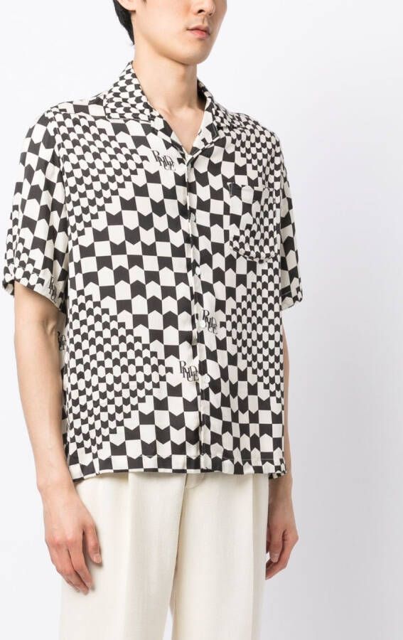 RHUDE Overhemd met geometrische print Zwart