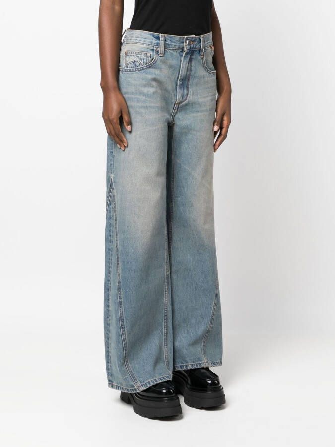 RHUDE Jeans met wijde pijpen Blauw