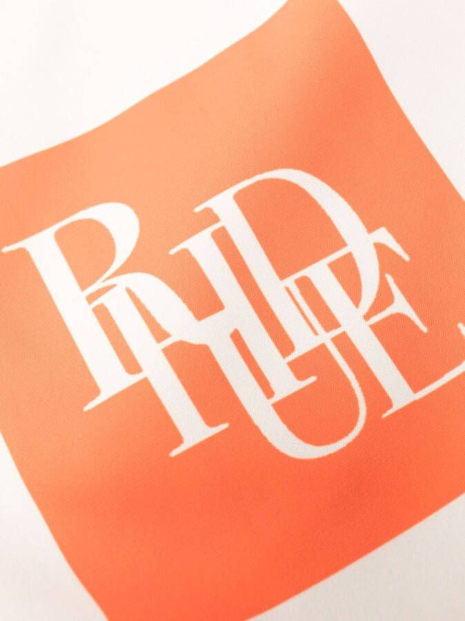 RHUDE Zwembroek met logoprint Oranje