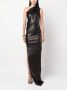 Rick Owens Maxi-jurk met asymmetrische hals Zwart - Thumbnail 2