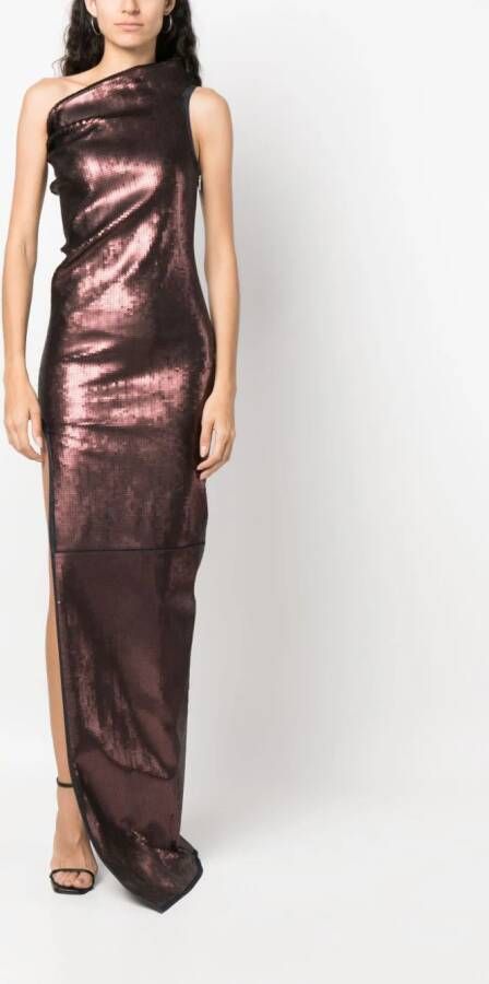 Rick Owens Asymmetrische avondjurk Bruin