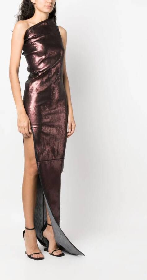 Rick Owens Asymmetrische avondjurk Bruin