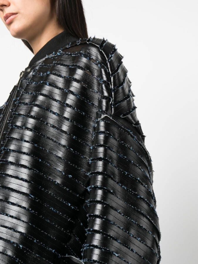 Rick Owens Bomberjack van imitatieleer Zwart
