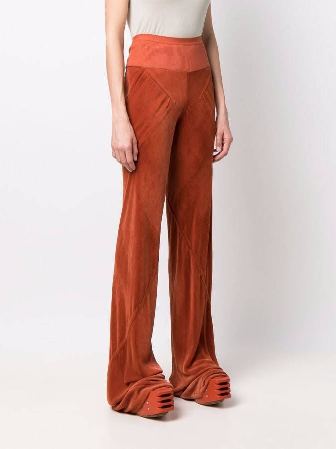 Rick Owens Broek met fluwelen-effect Oranje