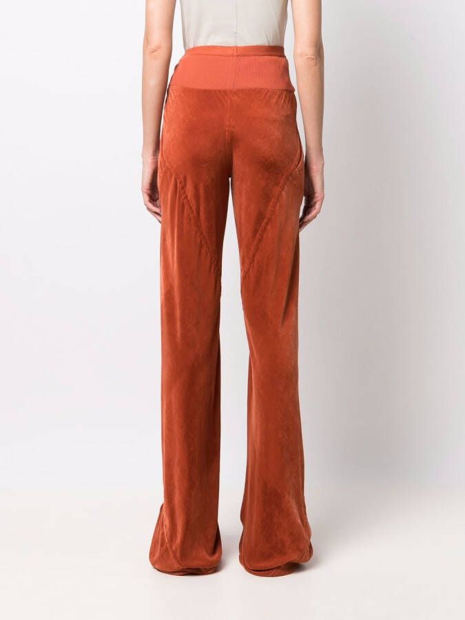 Rick Owens Broek met fluwelen-effect Oranje