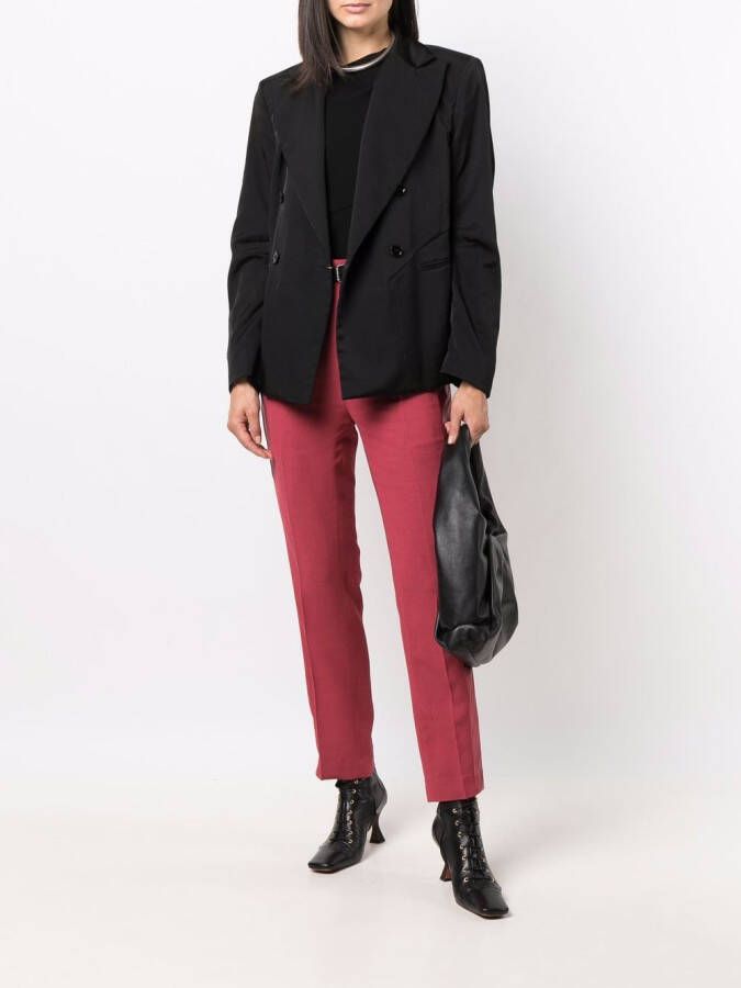 Rick Owens Broek met satijnen afwerking Rood