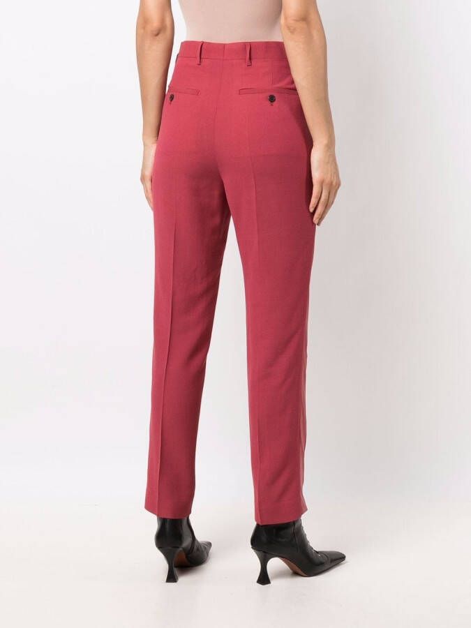 Rick Owens Broek met satijnen afwerking Rood