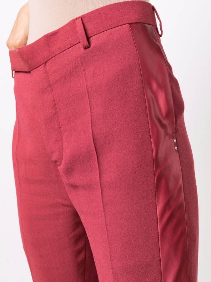 Rick Owens Broek met satijnen afwerking Rood