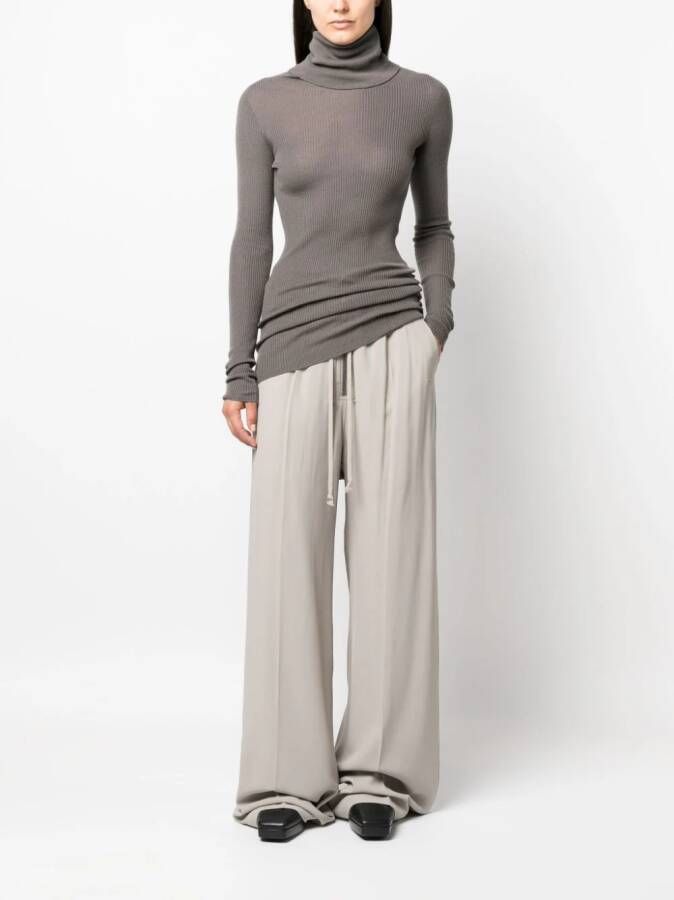 Rick Owens Broek met trekkoordtaille Beige
