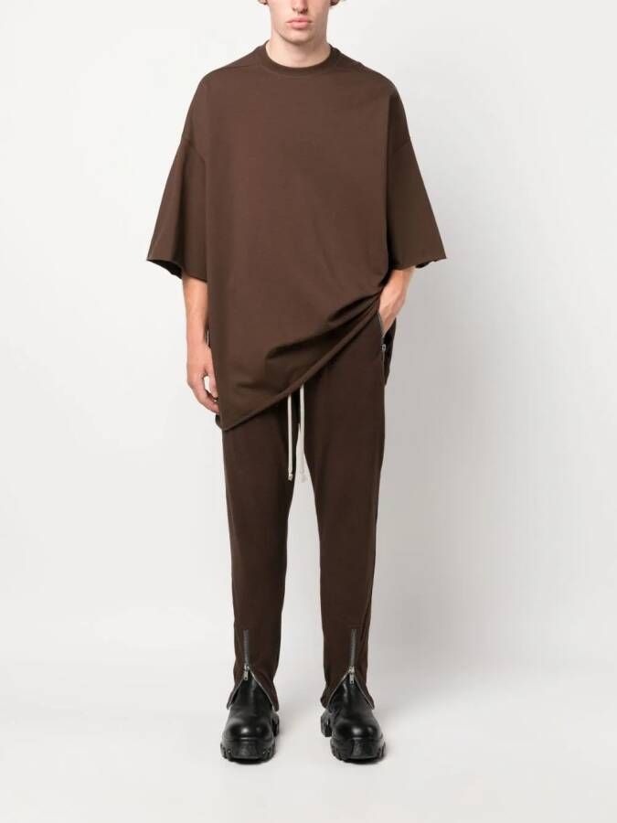 Rick Owens Broek met verlaagd kruis Bruin