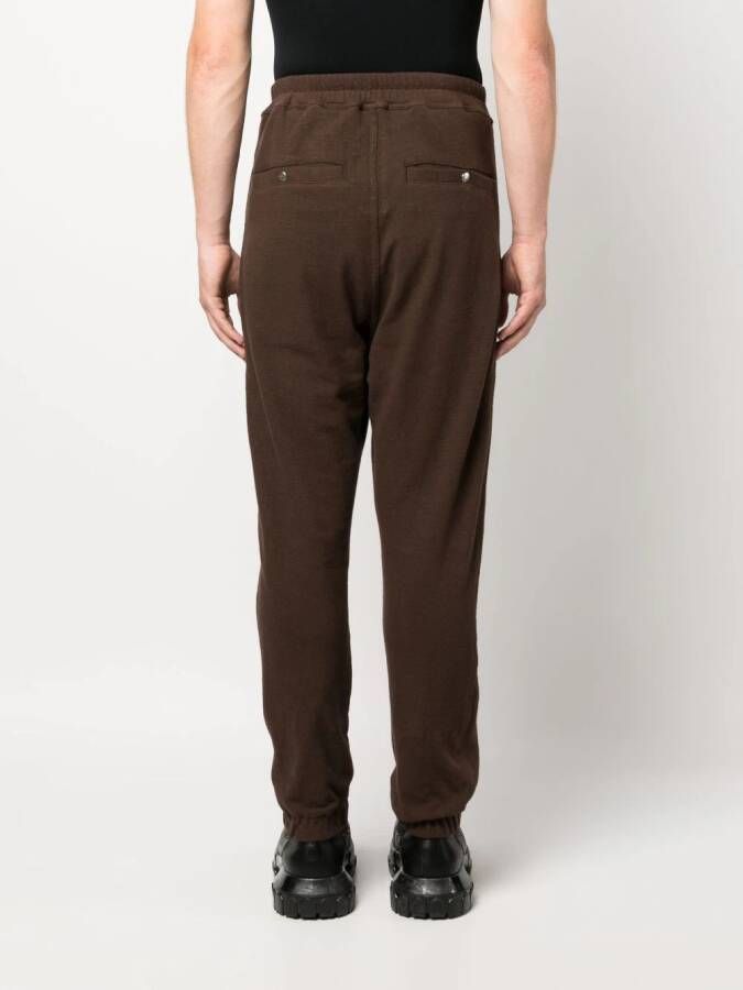 Rick Owens Broek met verlaagd kruis Bruin