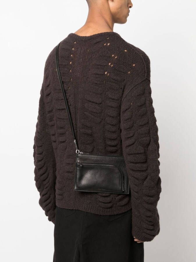 Rick Owens Clutch met logo-reliëf Zwart