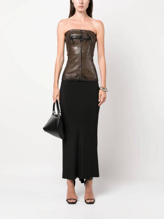 Rick Owens Top met gecoate afwerking Bruin