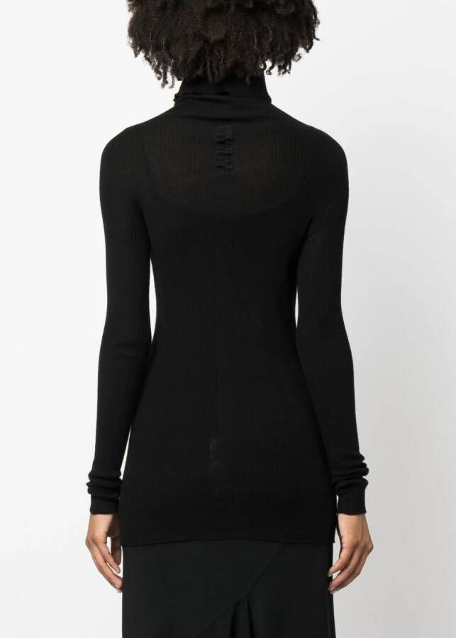 Rick Owens Coltrui van scheerwol Zwart