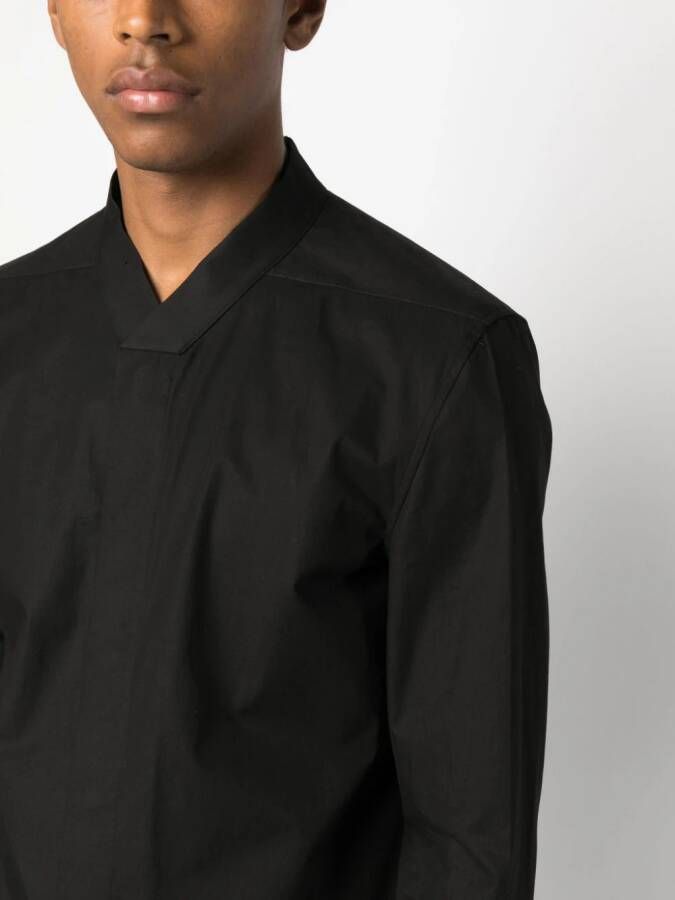 Rick Owens Overhemd met verborgen sluiting Zwart