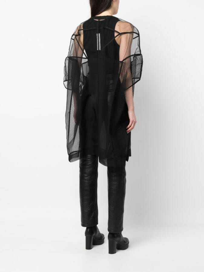 Rick Owens Doorzichtig jack Zwart
