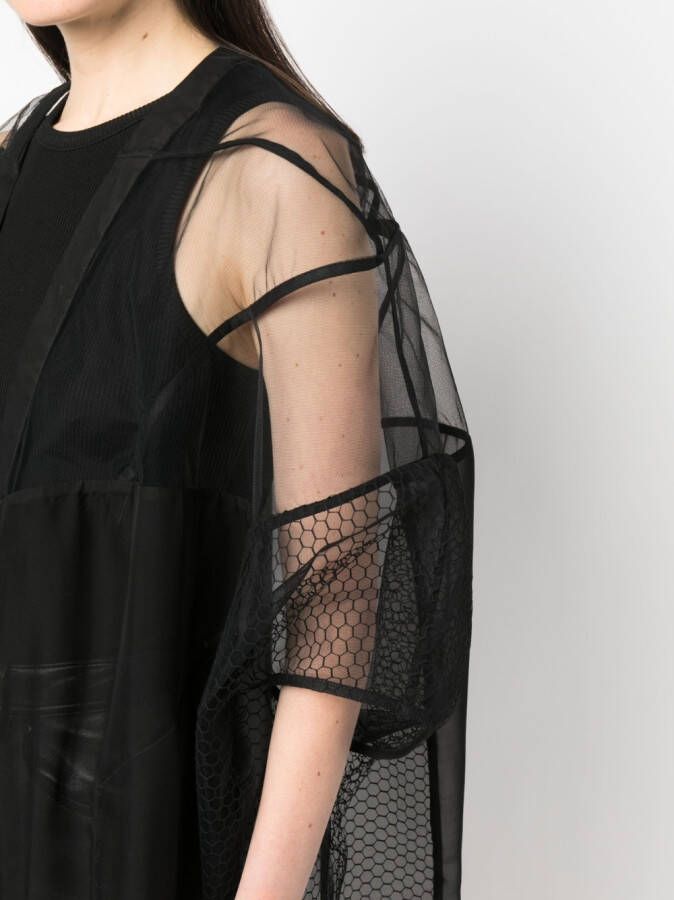 Rick Owens Doorzichtig jack Zwart