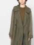 Rick Owens Doorzichtige trenchcoat Groen - Thumbnail 5