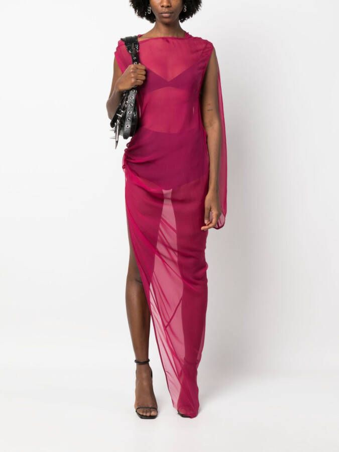 Rick Owens Asymmetrische maxi-jurk Roze