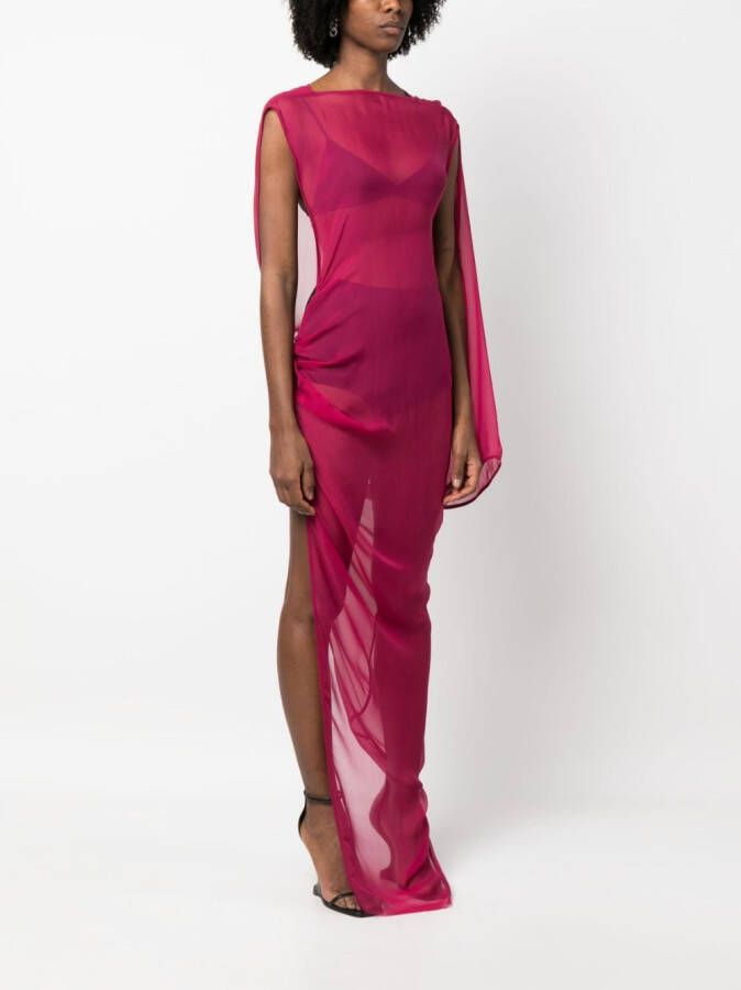 Rick Owens Asymmetrische maxi-jurk Roze