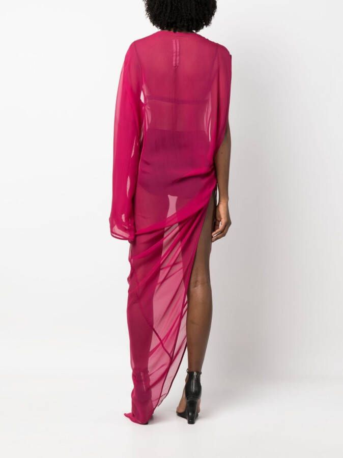Rick Owens Asymmetrische maxi-jurk Roze