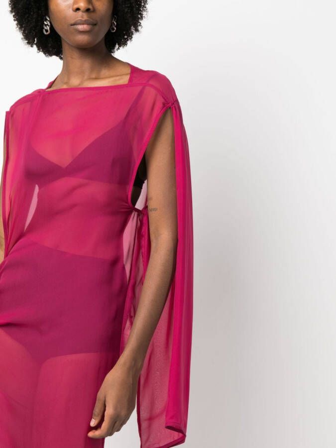 Rick Owens Asymmetrische maxi-jurk Roze