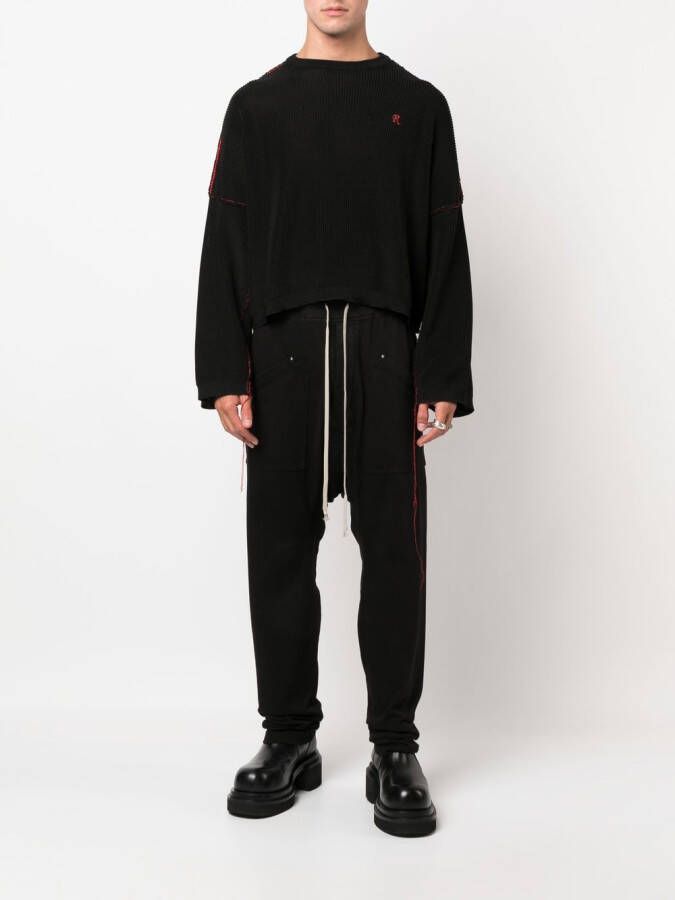 Rick Owens DRKSHDW Broek met trekkoordtaille Zwart