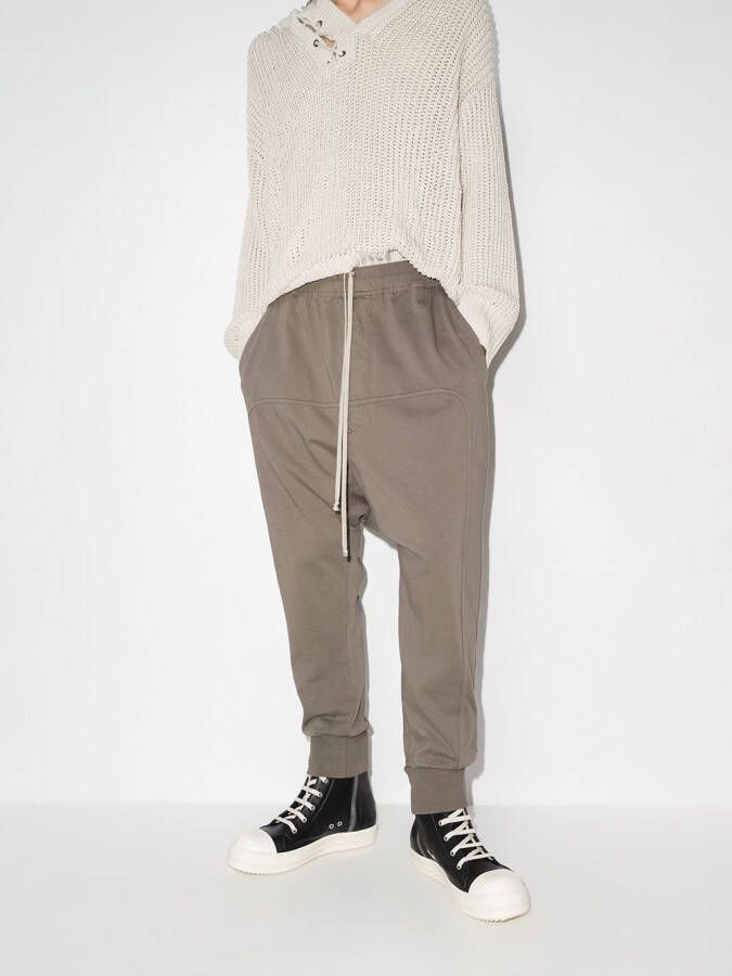 Rick Owens DRKSHDW Broek met verlaagd kruis Beige