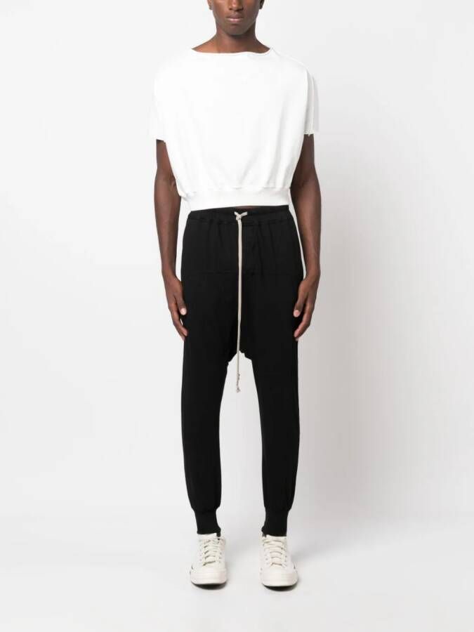 Rick Owens DRKSHDW Broek met verlaagd kruis Zwart