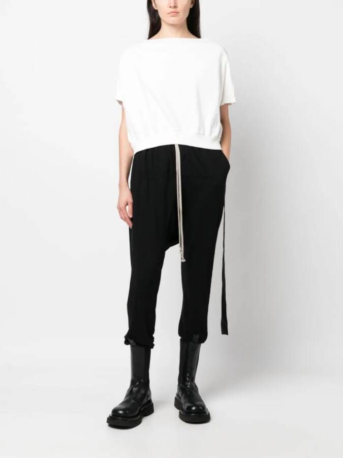 Rick Owens DRKSHDW Broek met verlaagd kruis Zwart