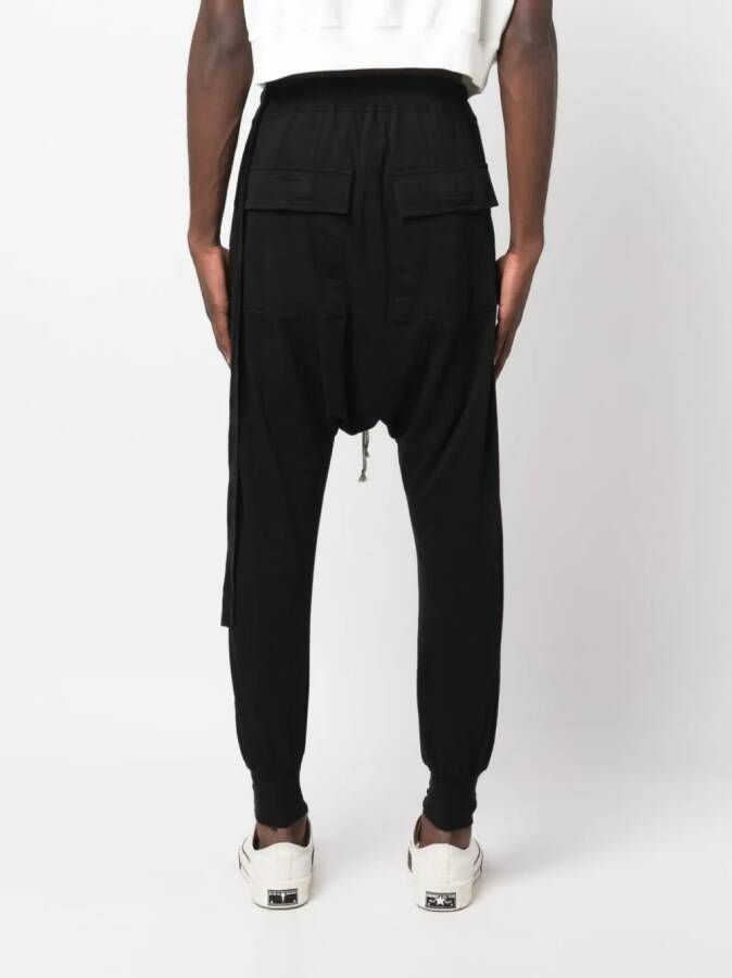 Rick Owens DRKSHDW Broek met verlaagd kruis Zwart