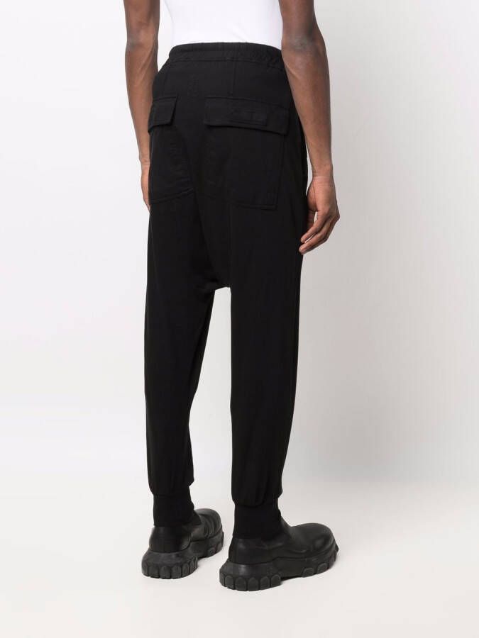 Rick Owens DRKSHDW Broek met verlaagd kruis Zwart