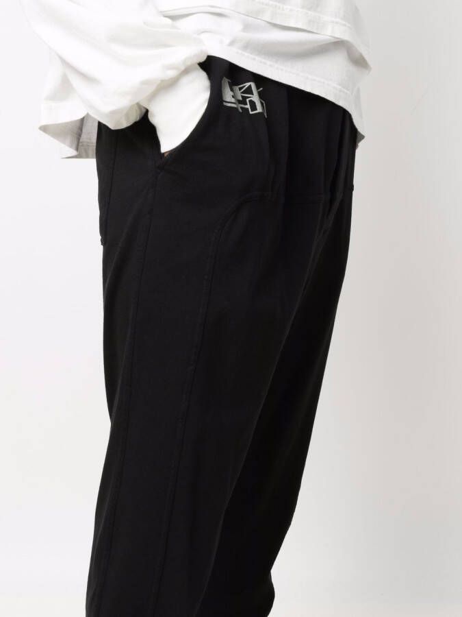 Rick Owens DRKSHDW Broek met verlaagd kruis Zwart