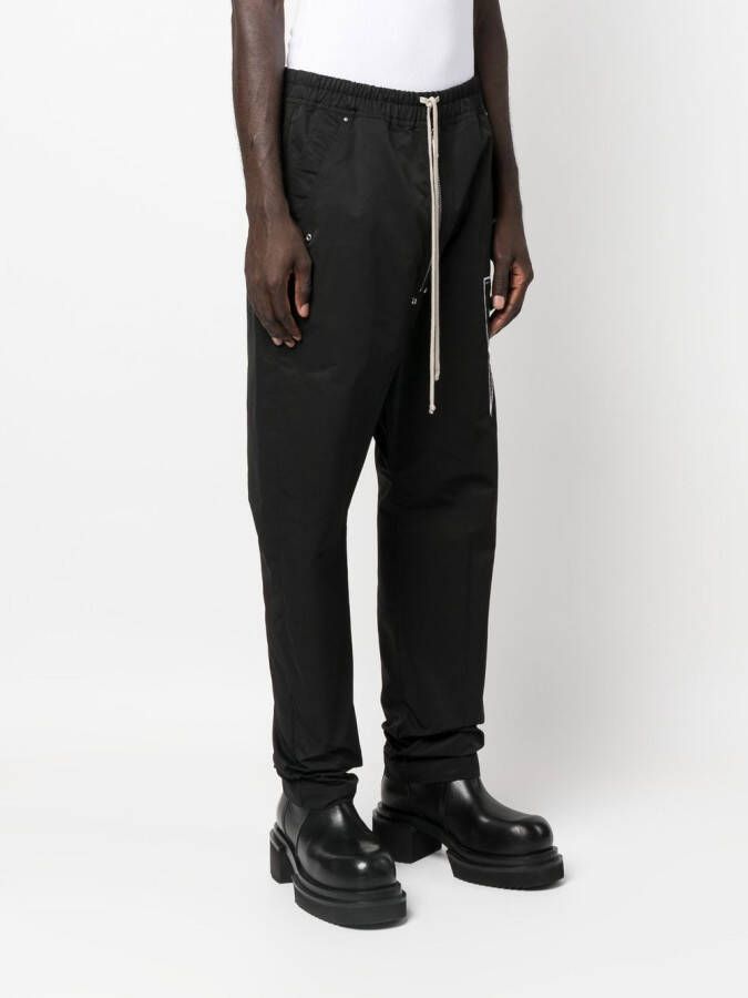 Rick Owens DRKSHDW Broek met verlaagd kruis Zwart