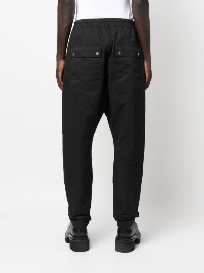 Rick Owens DRKSHDW Broek met verlaagd kruis Zwart