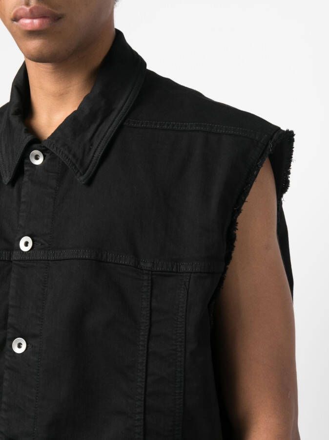 Rick Owens DRKSHDW Bodywarmer met knopen Zwart