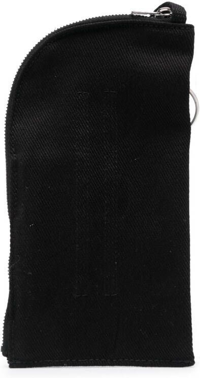 Rick Owens DRKSHDW Canvas telefoonhoes Zwart