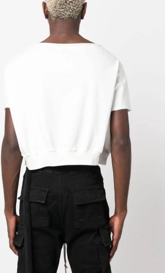 Rick Owens DRKSHDW Cropped T-shirt Wit