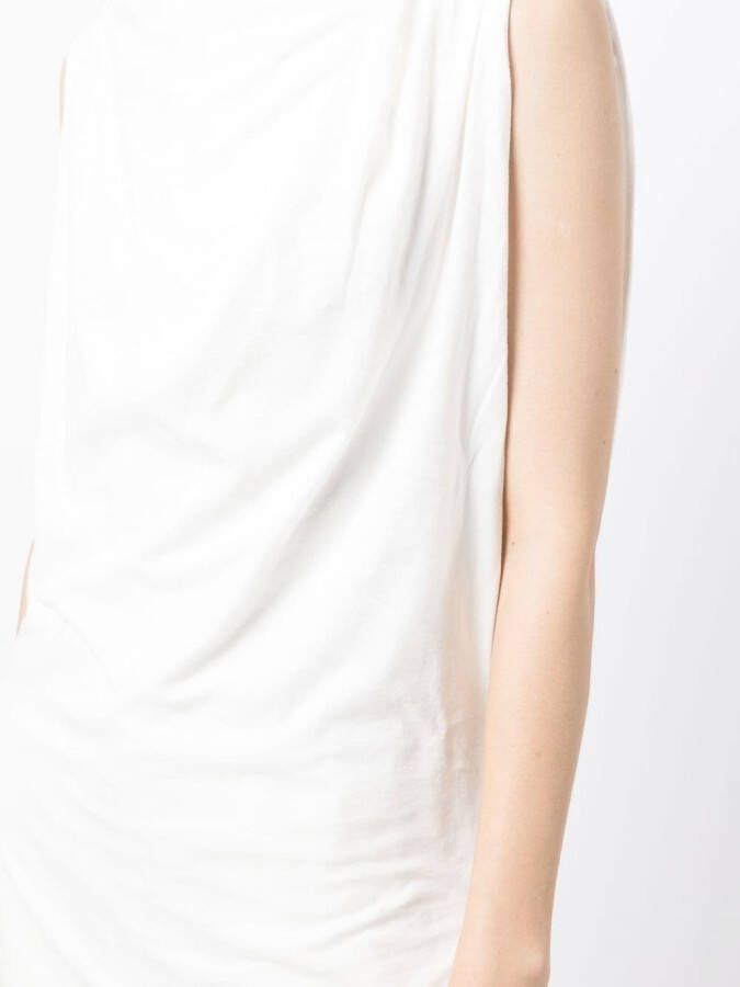 Rick Owens DRKSHDW Gedrapeerde mini-jurk Wit