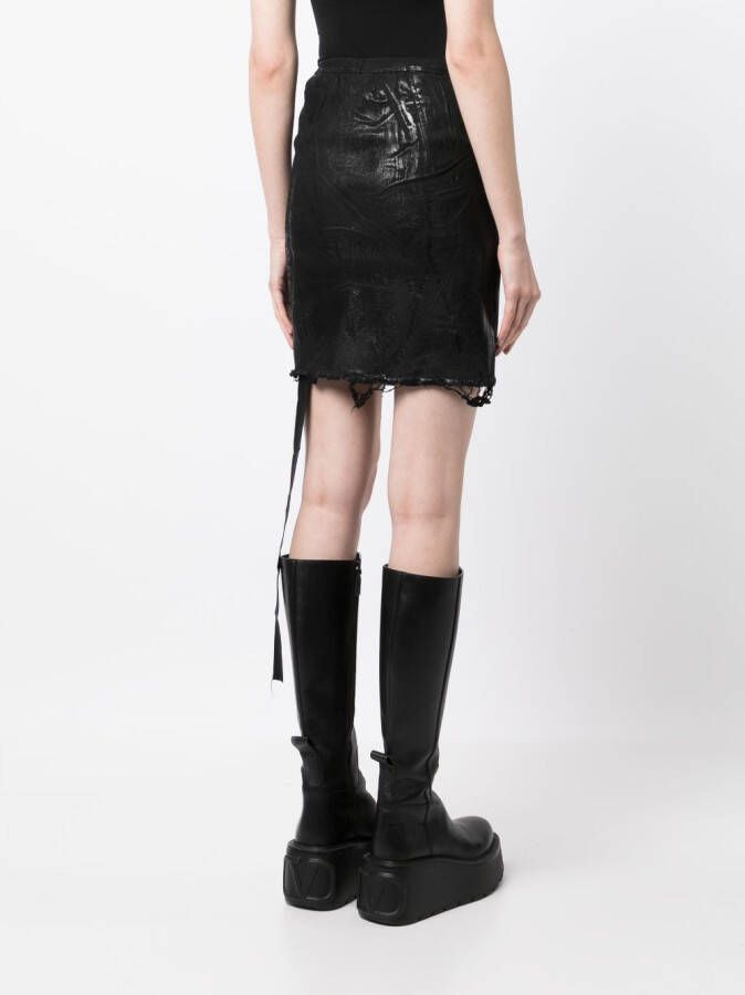 Rick Owens DRKSHDW Gerafelde blouse Zwart